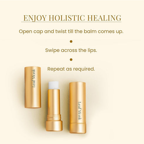 Leaf monk Ayurvedic Lip Balm with Clarified Butter